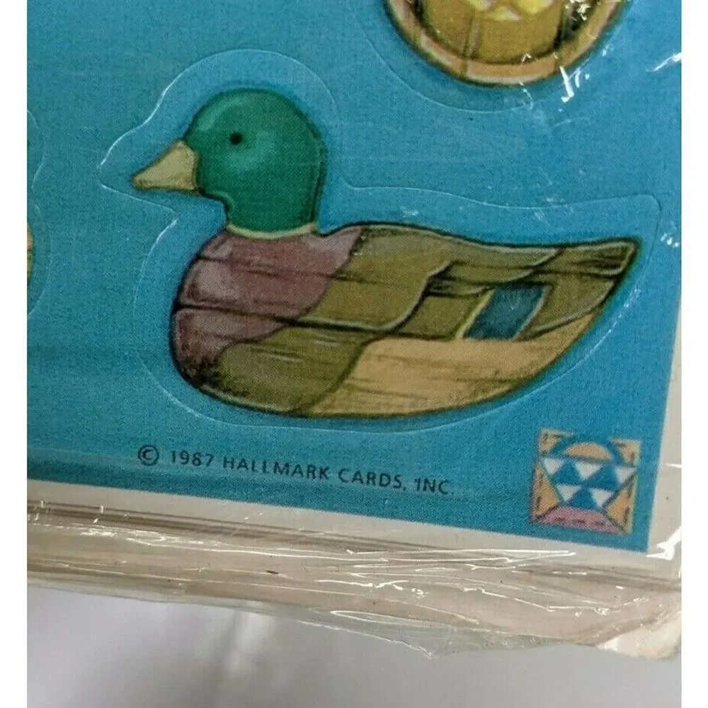 New Sealed Vintage Hallmark‎ Stickers Country Theme 1987 4 Sheets Made in USA